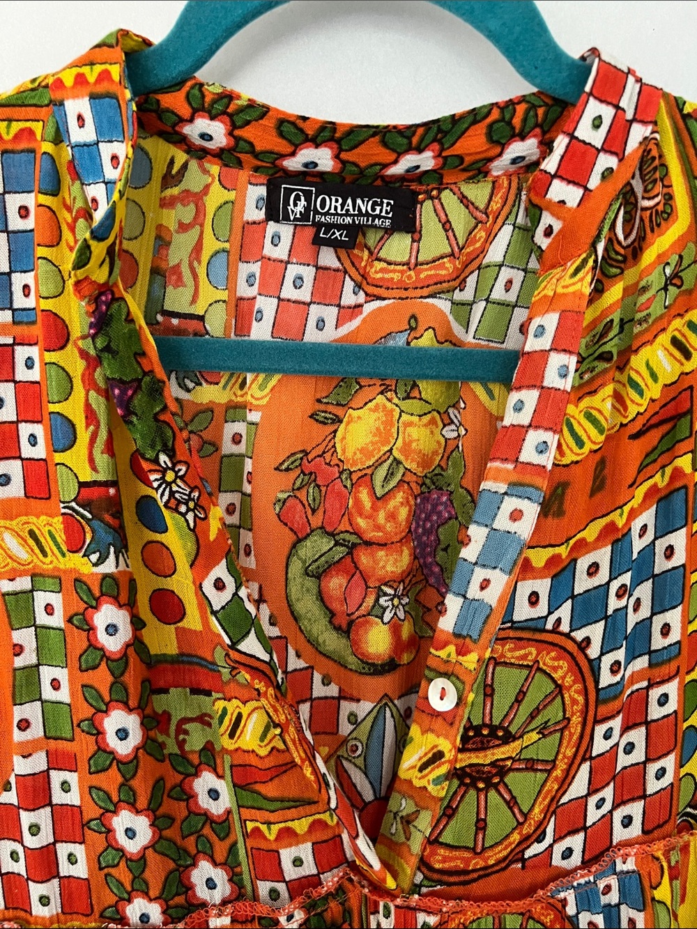 ORANGE Fashion Village Happy Market Fresh Airy Dress